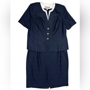 Vintage 80’s 90’s Skirt Suit Matching Blazer and Skirt Set Amanda Smith II